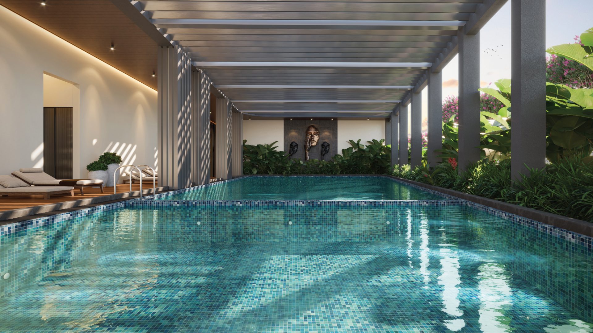 Swimming pool render